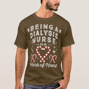 Camiseta Candy Cane HeartMujeres Navidades de nefrología Di