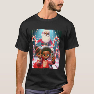 Camiseta Candy Cane Lane vacaciones de hermanos afroamerica