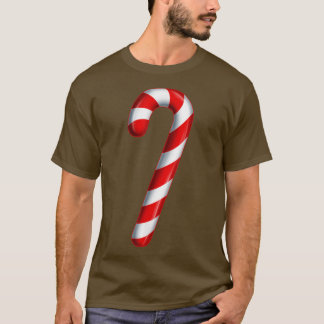 Camiseta Candy Cane Merry and Bright Red and White Candy Sw