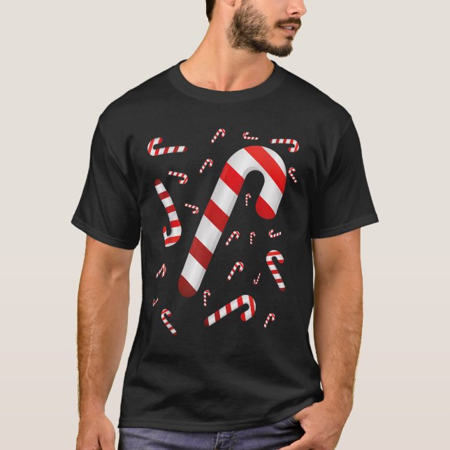 Camiseta Candy Cane Merry Y Candamio Blanco Y Rojo Brillant (Anverso)