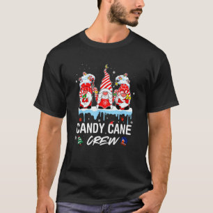 Camiseta Candy Cane Merry y Candh rojo y blanco brillante y