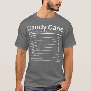Camiseta Candy Cane Nutrition Hechos Familiares Coincidiend