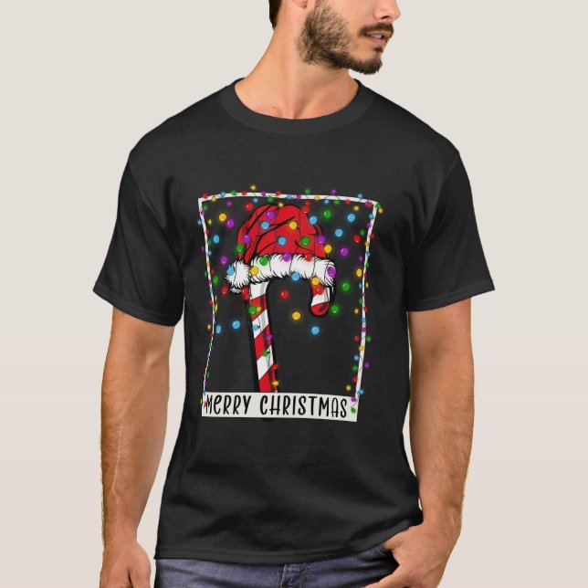 Camiseta Candy Cane Santa Navidades Noche Niños Niños Peque (Anverso)