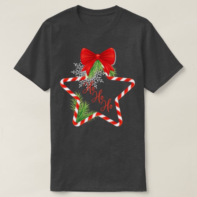 Camiseta Candy Cane Star (Diseño del anverso)