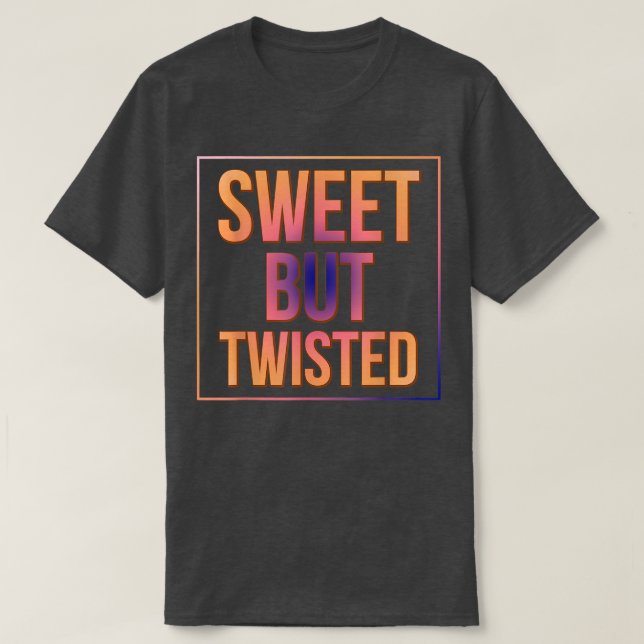 Camiseta Candy Cane Sweet But Twisted Funny Sarcasm Pun  (Diseño del anverso)
