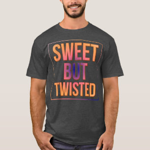 Camiseta Candy Cane Sweet But Twisted Funny Sarcasm Pun 