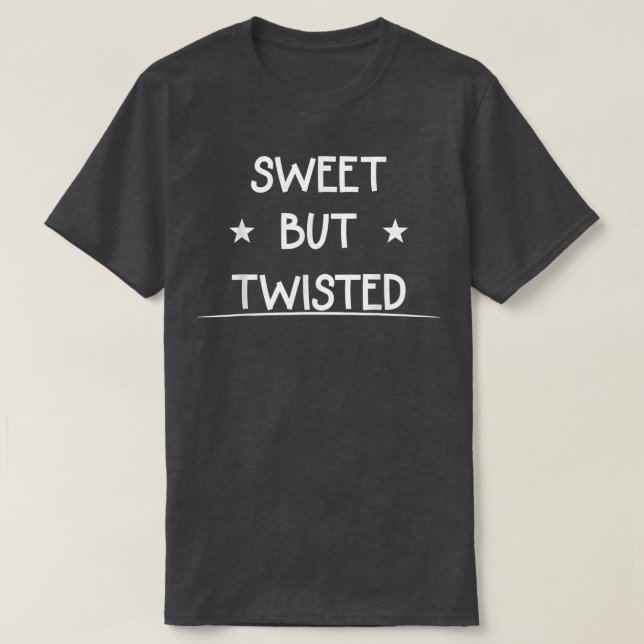 Camiseta Candy Cane Sweet But Twisted Saying Sarcastic  (Diseño del anverso)