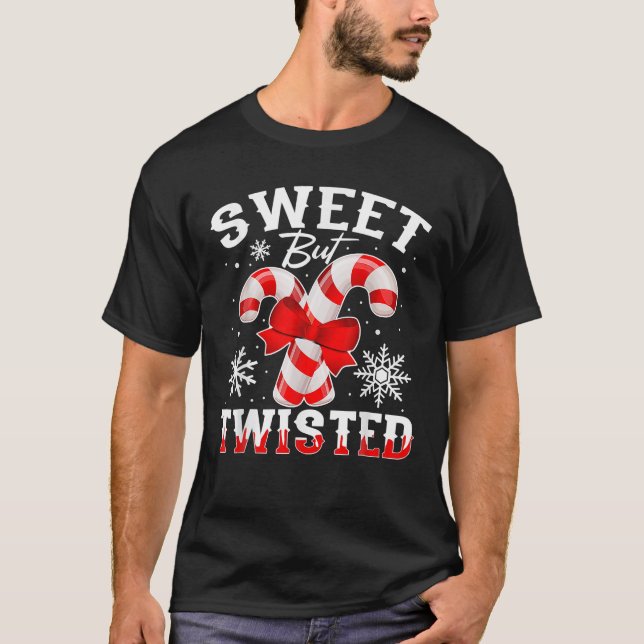 Camiseta Candy Cane Sweet Pero Twily Funny Feliz Navidad (Anverso)