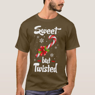 Camiseta Candy Cane Sweet Pero Twisted Funny Navidades 52