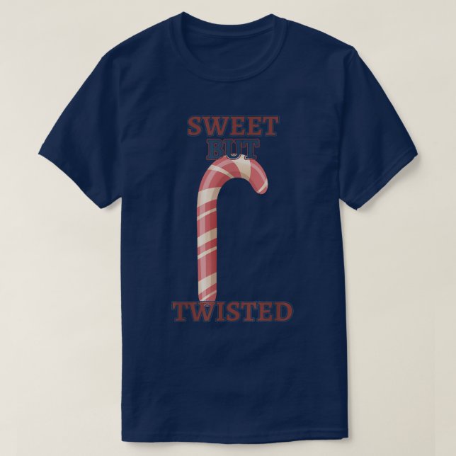 Camiseta Candy Cane Sweet Pero Twisted Gracioso (Diseño del anverso)