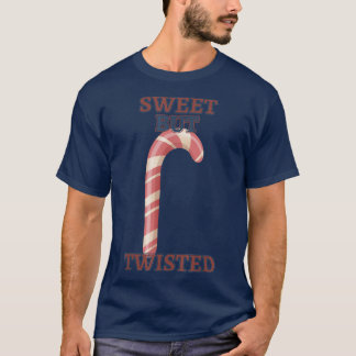 Camiseta Candy Cane Sweet Pero Twisted Gracioso