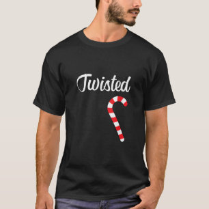 Camiseta Candy Cane Twisted Matples Parejas Navidades Paja