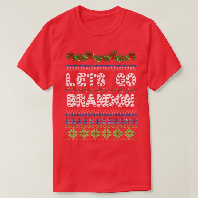Camiseta Candy Canes GoBrandon Meme Sarcástico Fea Christma (Diseño del anverso)