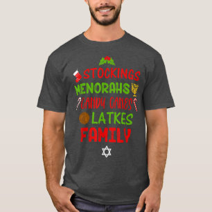 Camiseta Candy Canes Latkes Navidades de Hanukkah Chrismukk
