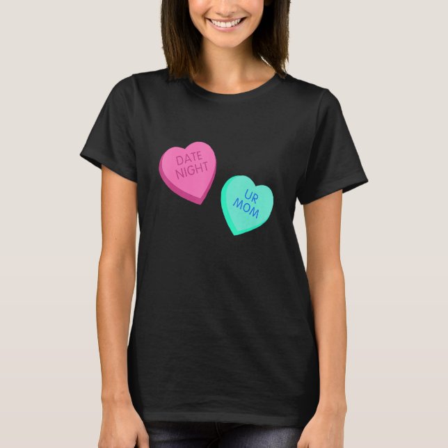 Camiseta Candy Conversation Hearts Día de San Valentín Chic (Anverso)