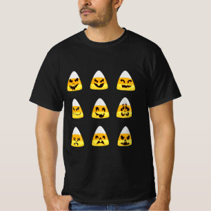 Camiseta Candy Corn Bling Shirt de Halloween   Cara de maíz