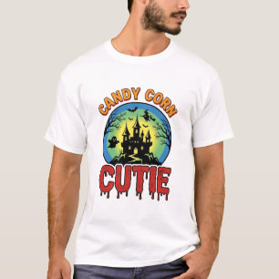 Camiseta Candy Corn Cutie Diseño Antiguo Castillo de Hallow