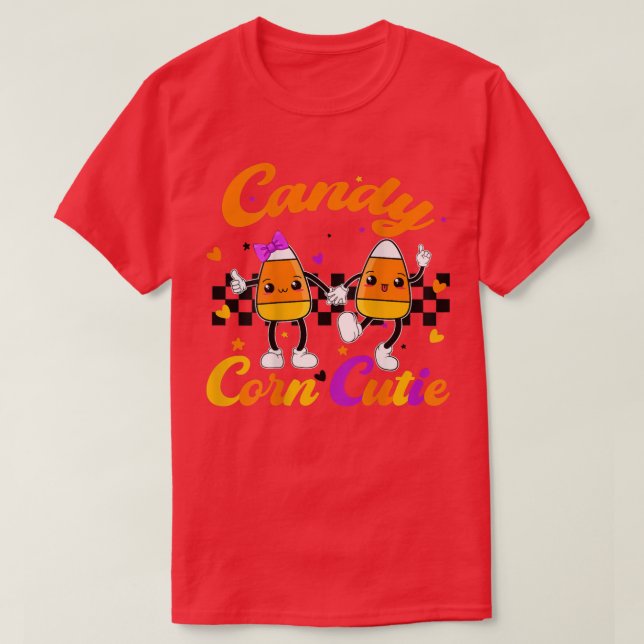 Camiseta Candy Corn Cutie Niño Halloween Chicas niños adora (Diseño del anverso)