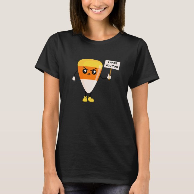 Camiseta Candy-Corn dice que también te odio en Halloween (Anverso)