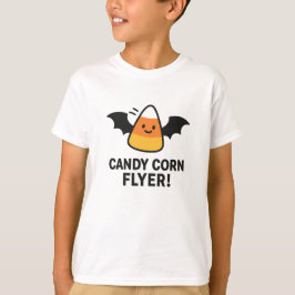 Camiseta Candy Corn Flyer Cute Halloween Bat Design