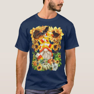 Camiseta Candy Corn Gnome Halloween Sunflower Pumpkin Patat