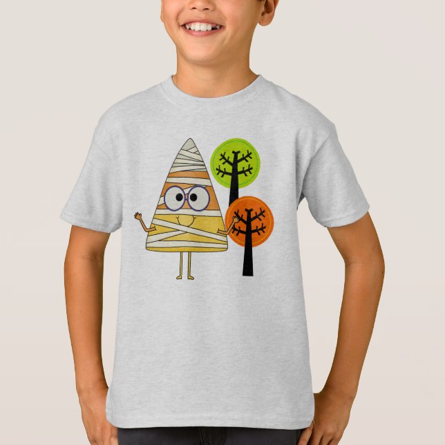 Camiseta Candy Corn Mummy Halloween (Anverso)