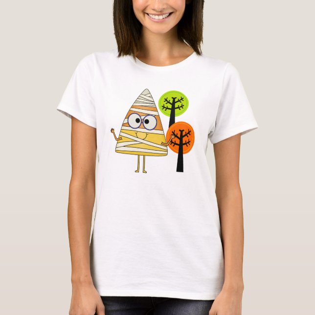 Camiseta Candy Corn Mummy Halloween (Anverso)