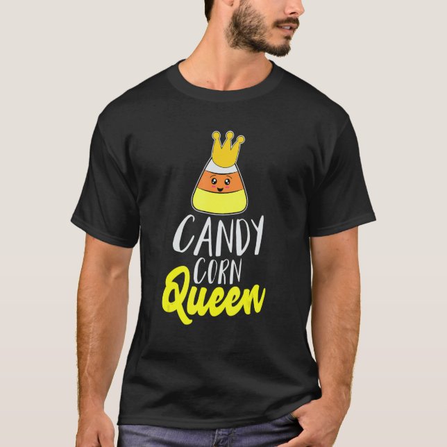 Camiseta Candy Corn Queen  for Kid Girls Women (Anverso)