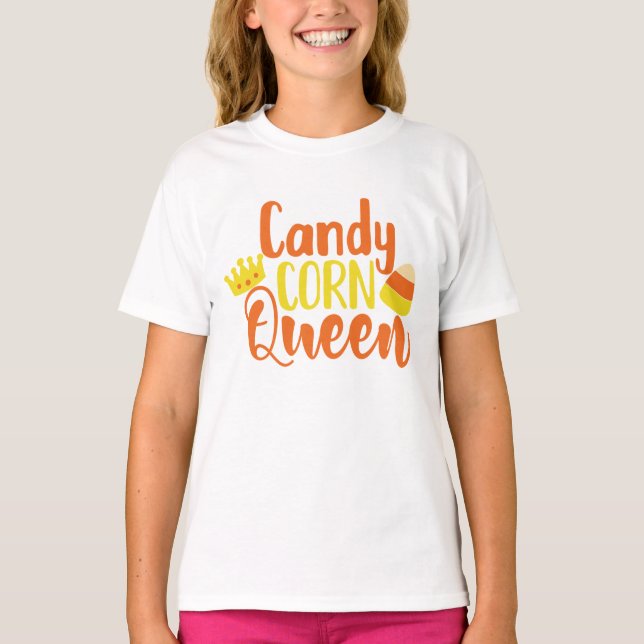 Camiseta Candy Corn Queen Fun Halloween (Anverso)