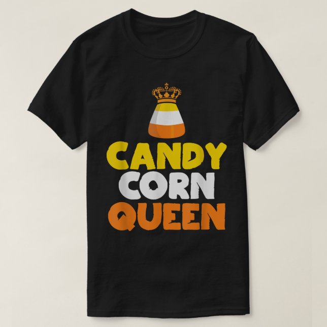 Camiseta Candy Corn Queen Funny Candy Halloween Costume  (Diseño del anverso)