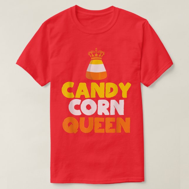 Camiseta Candy Corn Queen Funny Candy Halloween Costume  (Diseño del anverso)