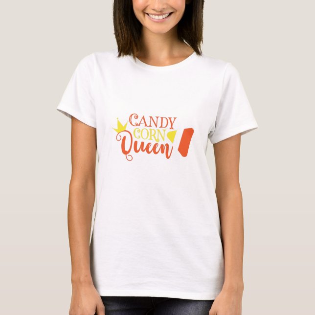 Camiseta Candy Corn Queen Funny Cute Halloween (Anverso)