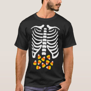 Camiseta Candy Corn Skeleton Cage Halloween Costume