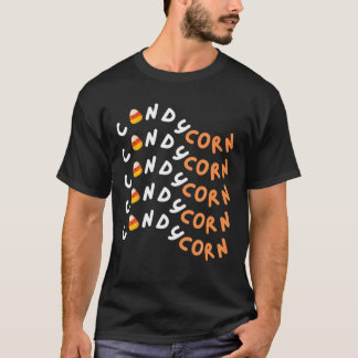 Camiseta Candy Corn Wavy Cute fiesta Halloween Cstume Adult
