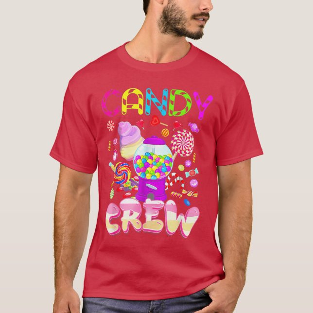 Camiseta Candy Crew Costume Halloween Kids Boy Girls Sweet  (Anverso)