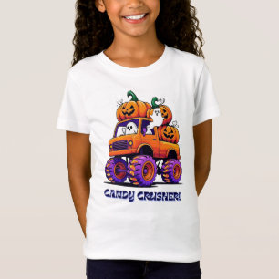 Camiseta ¡Candy Crusher! Camión Monstruo de Halloween Niños