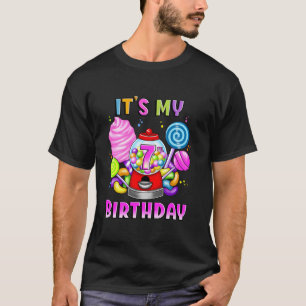 Camiseta Candy Gumball Machine It's My 7 Birthday Chica 7