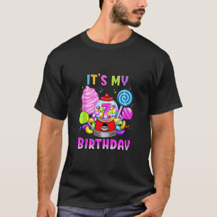 Camiseta Candy Gumball Machine It's My 7 Birthday Chica 7