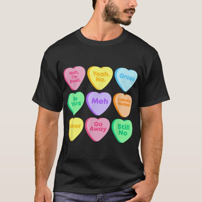 Camiseta Candy Hear, Día de San Valentín divertida (Anverso)