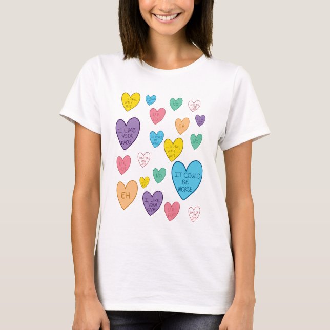 Camiseta Candy Hearts (Anverso)