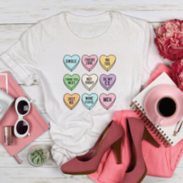 Camiseta Candy Hearts Anti Valentine Single Life