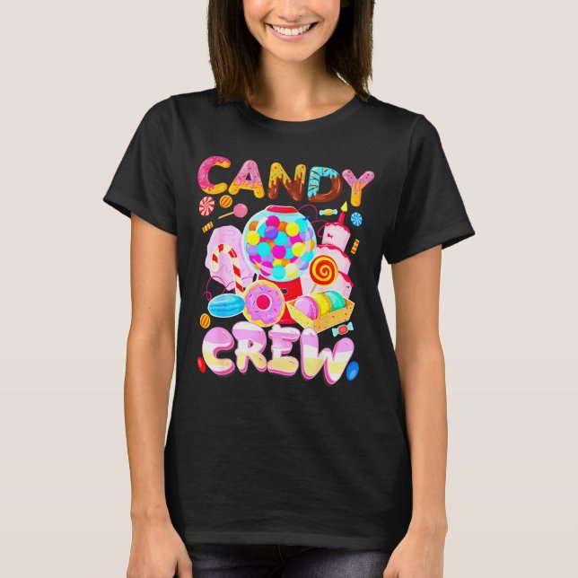 Camiseta Candy Land Candy Crew Party Halloween Costumes Adu (Anverso)