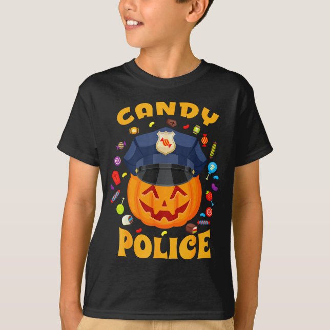 Camiseta Candy Lice Halloween Party Costume Security Funny  (Anverso)