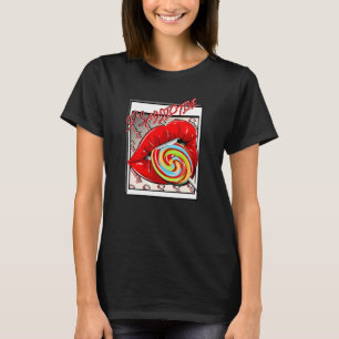 Camiseta Candy Lips Lollipop Hombres Mujeres Hip Hop Idea