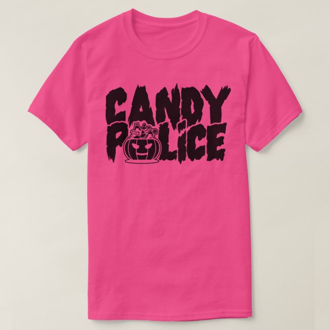 Camiseta Candy Police Funny Halloween 1 (Diseño del anverso)