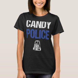 Camiseta Candy Police Funny Halloween Tee Para Niños Hombre