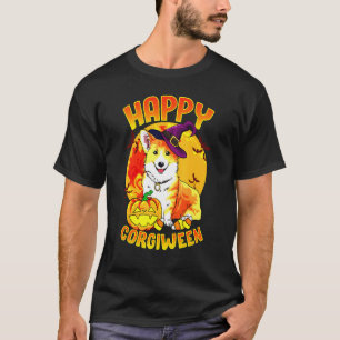 Camiseta Candy Pumpkin Witch Corgi
