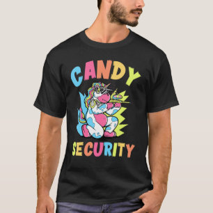 Camiseta Candy Security Easy Unicorn Halloween Costube Para