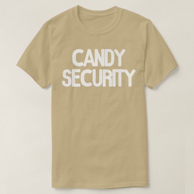 Camiseta Candy Security Funny Calloween Padres disfrazados  (Diseño del anverso)