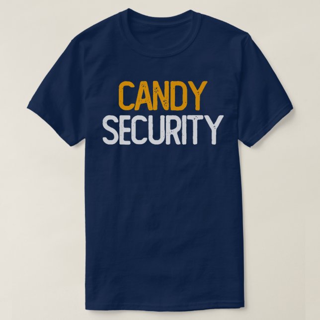 Camiseta Candy Security Funny Disfraz de padres de Hallowee (Diseño del anverso)